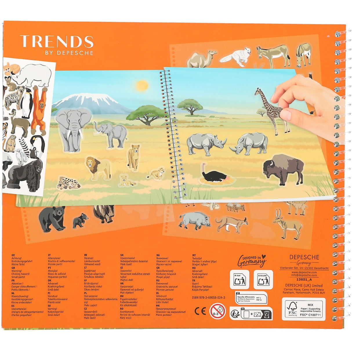 TRENDS by Depesche Create Your Wild Life Med Flock Stickers