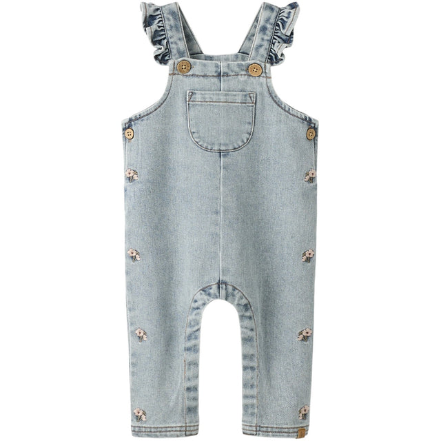 Lil'Atelier Medium Blue Denim Flower Emb Nbfdarlee Loose Dnm Overall 4499-Se Lil