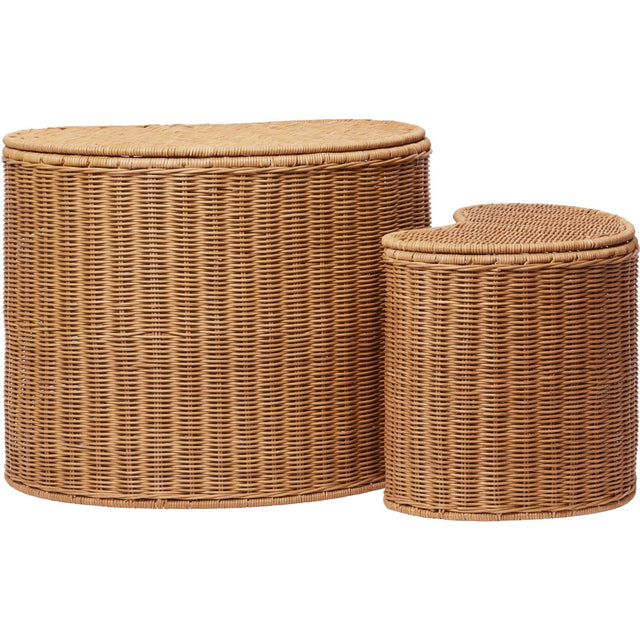 Ferm Living Natural Willora Flettet Opbevaring 2-Pak