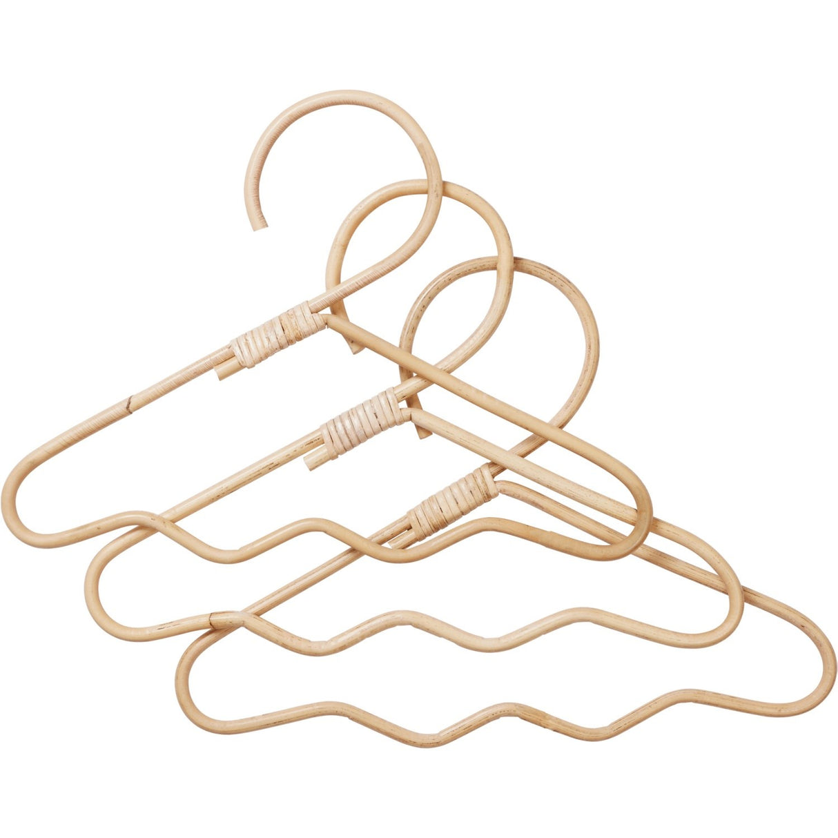 Ferm Living Natural Wavi Tøjbøjler 3-Pak
