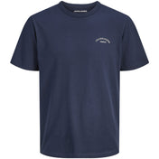 Jack & Jones Junior Navy Blazer Jjcollege Logo Tee Ss Crew Neck Jnr