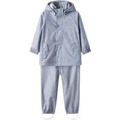 Lil'Atelier Zen Blue Swan Nmfladry10 Rain Sæt Aop Fo Lil