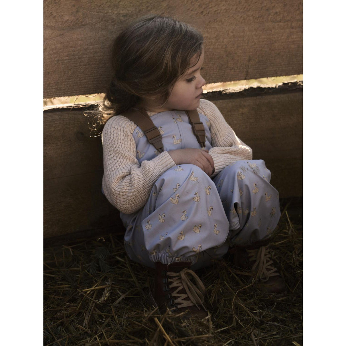 Lil'Atelier Zen Blue Swan Nmfladry10 Rain Sæt Aop Fo Lil