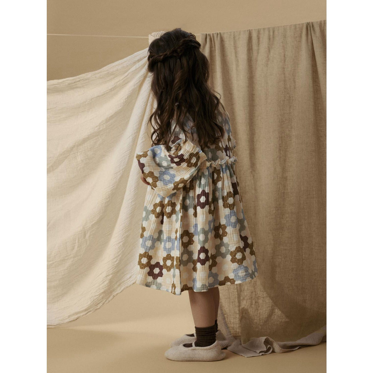 Lil'Atelier Coconut Milk Nmftalia Ls Loose Kjole Lil