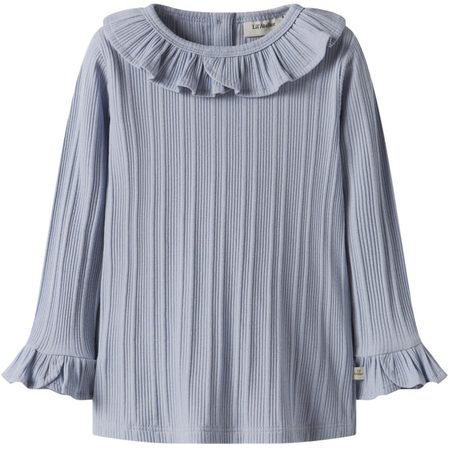 Lil'Atelier Zen Blue Nmftansy Ls Slim Top Lil