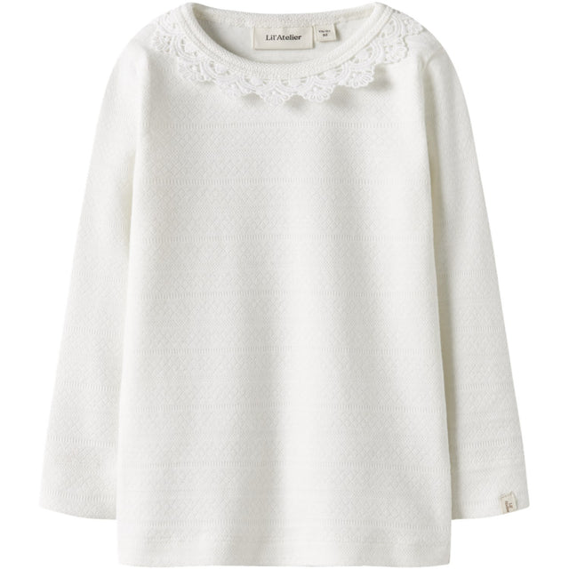 Lil'Atelier Coconut Milk Nmftapia Ls Slim Top Lil