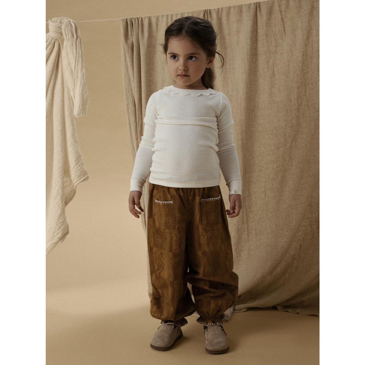 Lil'Atelier Coconut Milk Nmftapia Ls Slim Top Lil