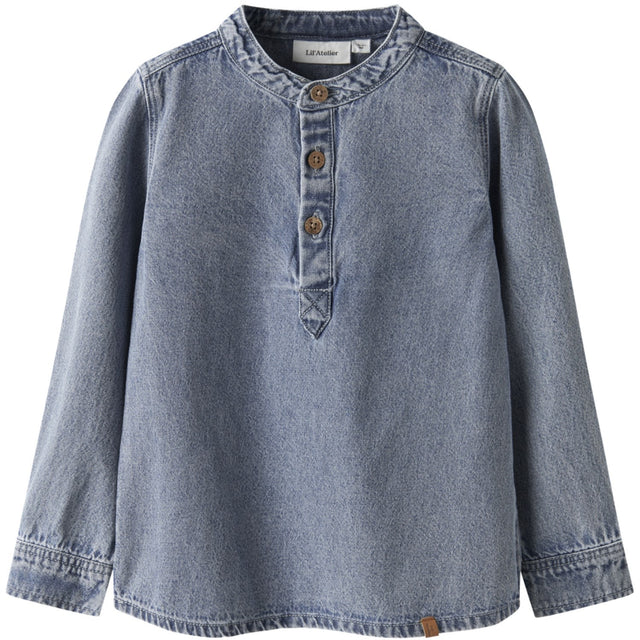 Lil'Atelier Medium Blue Denim Nmmtaya Ls Loose Dnm Skjorte 1166-Fd Lil