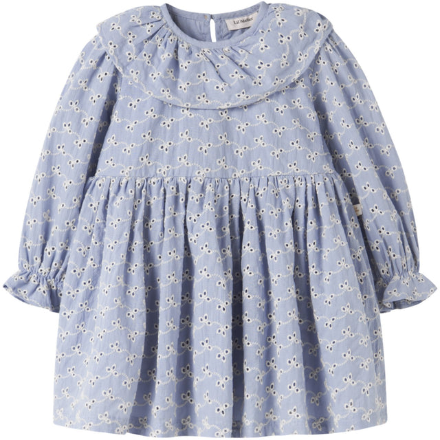 Lil'Atelier Zen Blue Nmftessie Ls Loose Kjole Lil
