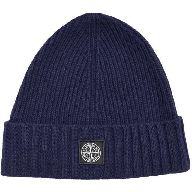 Stone Island Navy Blue Beanie