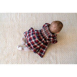 Wheat Red Blue Check Kjole L/S Lace Bella