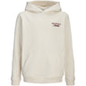 Jack & Jones Junior Antique White Jornorrebro Typo Back Sweat Hætte Sn Jnr