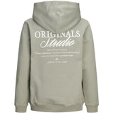Jack & Jones Junior Seagrass Jornorrebro Typo Back Sweat Hætte Sn Jnr