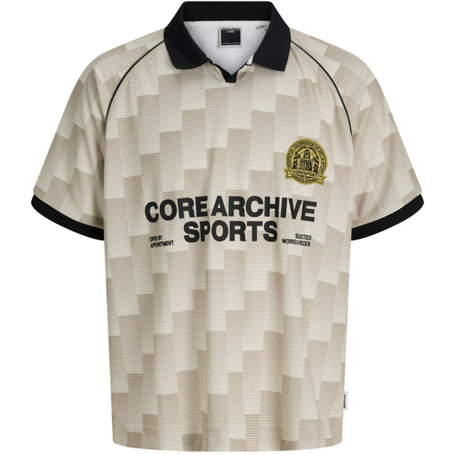 Jack & Jones Junior Sweet Corn AOP Jcobreeze Football AOP Mesh Tee Ss Jnr