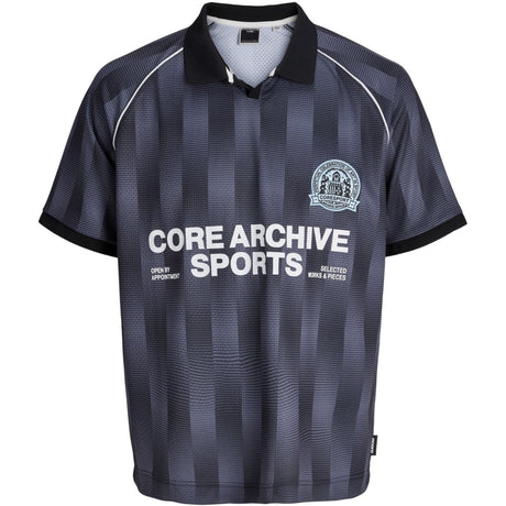 Jack & Jones Junior Black AOP Jcobreeze Football AOP Mesh Tee Ss Jnr