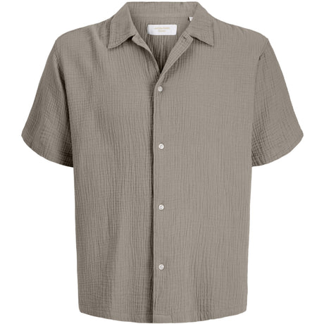 Jack & Jones Junior Vintage Khaki Jornantucket Dobbelt Cloth Skjorte Ss Jnr