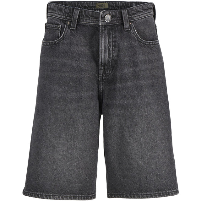 Jack & Jones Junior Black Denim Jjialex Jjoriginal Shorts Sq 175 Sn Jnr