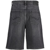 Jack & Jones Junior Black Denim Jjialex Jjoriginal Shorts Sq 175 Sn Jnr