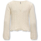 kids ONLY Ecru Kognola Wa Life L/S Pullover Knt
