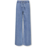 kids ONLY Medium Blue Denim Stripes Kogyasmin Wide Bukser Dnm Gua