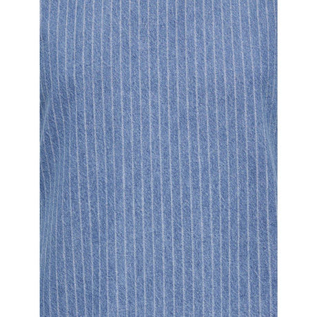 kids ONLY Medium Blue Denim Stripes Kogyasmin S/L Kjole Dnm Gua