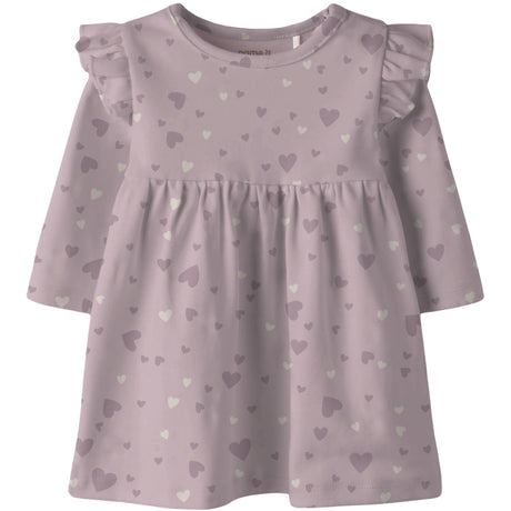Name It Keepsake Lilac Nbfbheart Ls Kjole