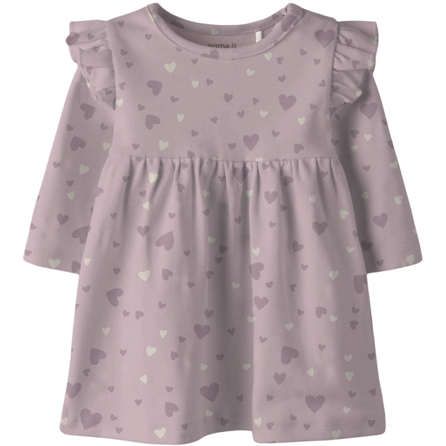 Name It Keepsake Lilac Nbfbheart Ls Kjole