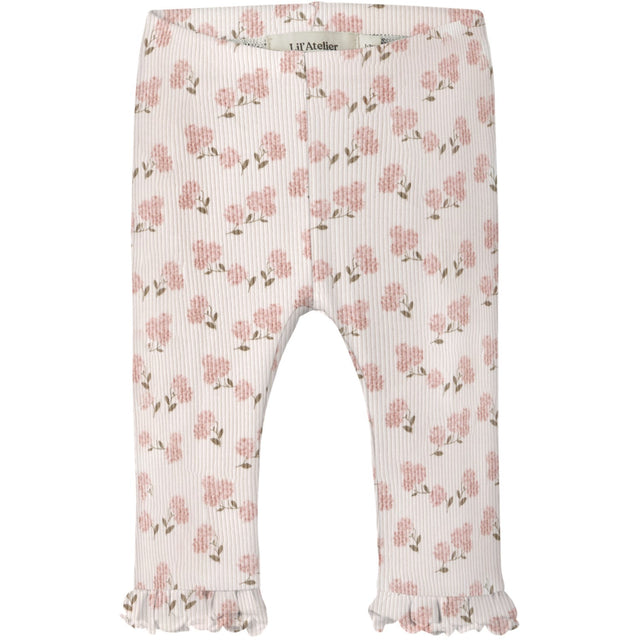 Lil'Atelier Coconut Milk Hydrangea Nbfgago Kny Slim Leggings Lil