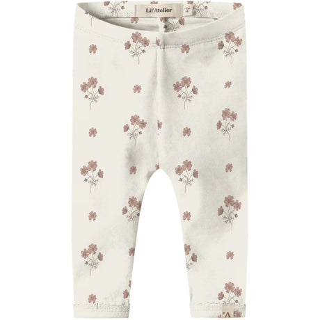 Lil'Atelier Coconut Milk Flower Pink Nbflayo Sin Slim Leggings Lil