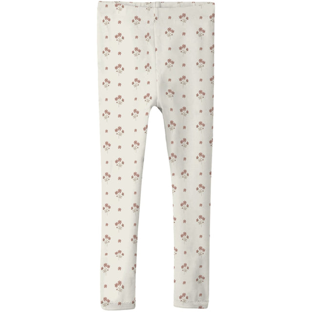 Lil'Atelier Coconut Milk Flower Pink Nmflayo Sin Slim Leggings Lil