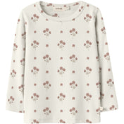 Lil'Atelier Coconut Milk Flower Pink Nmflayo Sig Ls Slim Top Lil