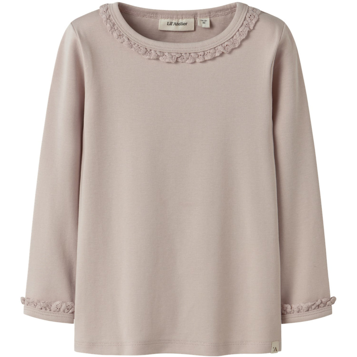 Lil'Atelier Peach Whip Nmflayo Sup Ls Slim Top Solid Lil