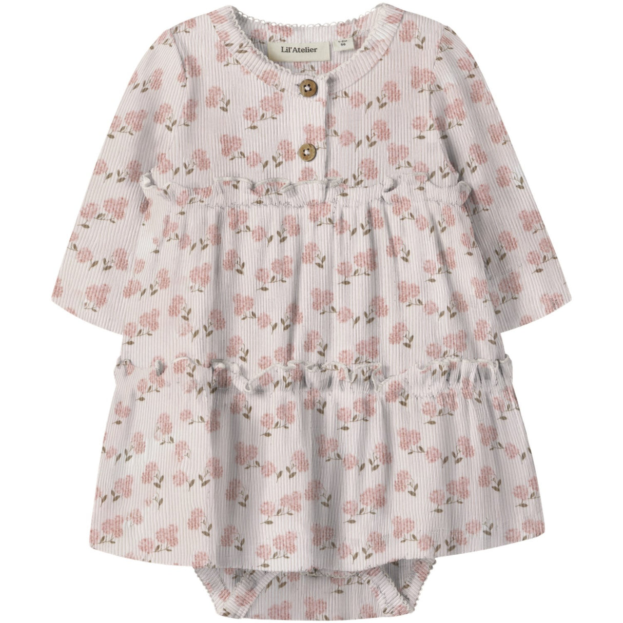 Lil'Atelier Coconut Milk Hydrangea Nbfgago Sum Ls Body Kjole Lil