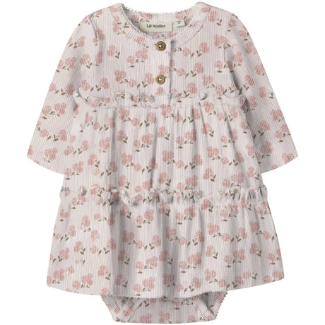 Lil'Atelier Coconut Milk Hydrangea Nbfgago Sum Ls Body Kjole Lil