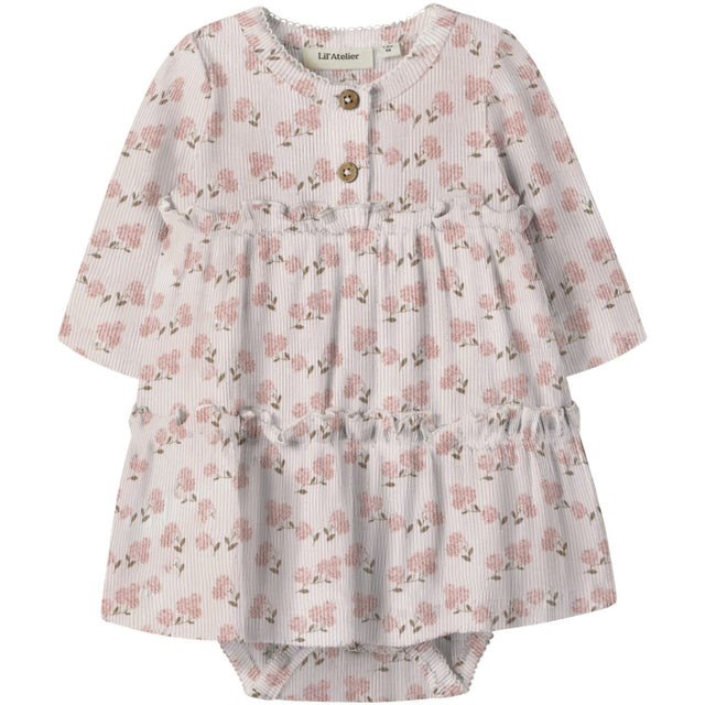 Lil'Atelier Coconut Milk Hydrangea Nbfgago Sum Ls Body Kjole Lil