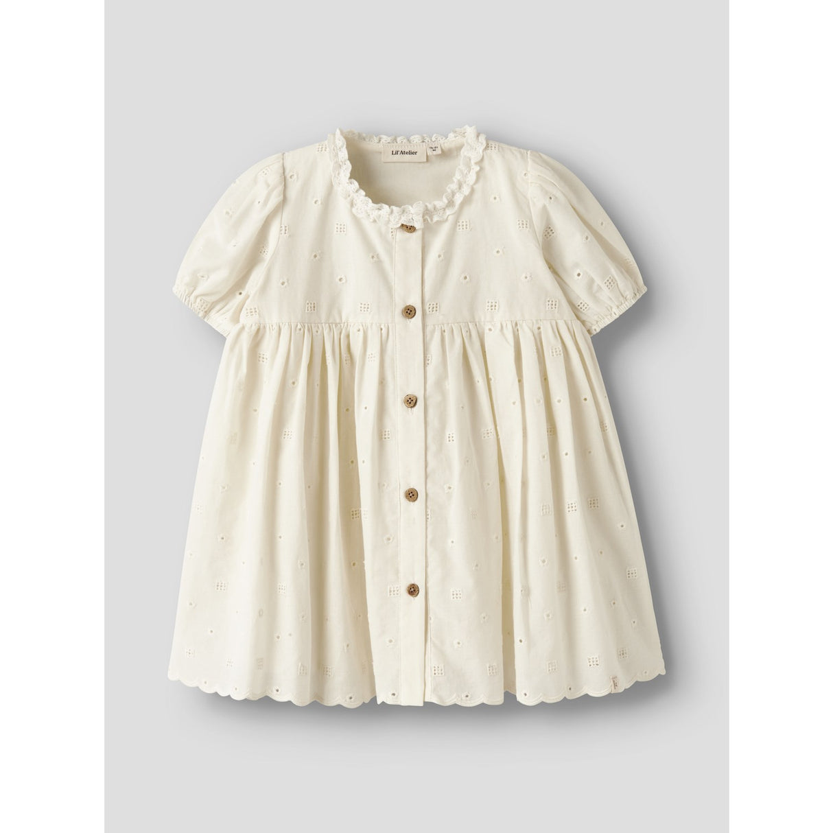 Lil'Atelier Coconut Milk Nmfflores Ss Kjole Lil
