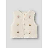 Lil'Atelier Coconut Milk Nmfflora Strik Vest Lil