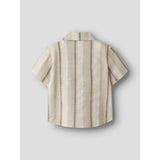 Lil'Atelier Coconut Milk Nmmfibert Ss Loose Skjorte Lil