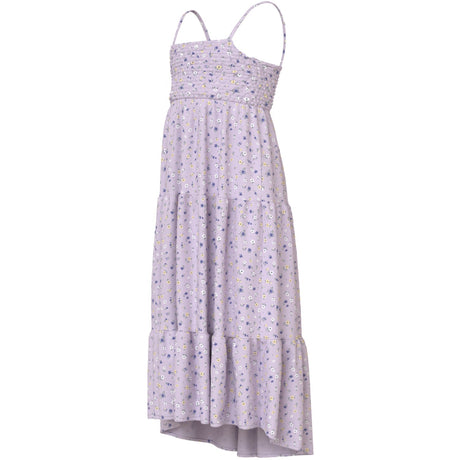 Name It Lavender Fog Small Floral Nkfvinaya Strop Maxi Kjole