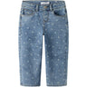 Name It Medium Blue Denim Flower Nmfbella Mom Shaped Jeans 3555-On Noos