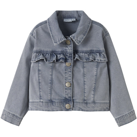 Name It Light Blue Denim Nmfjulia Dnm Flæse Jakke 6006-Yb F
