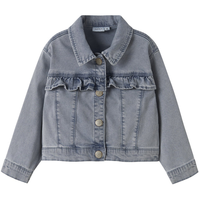 Name It Light Blue Denim Nmfjulia Dnm Flæse Jakke 6006-Yb F