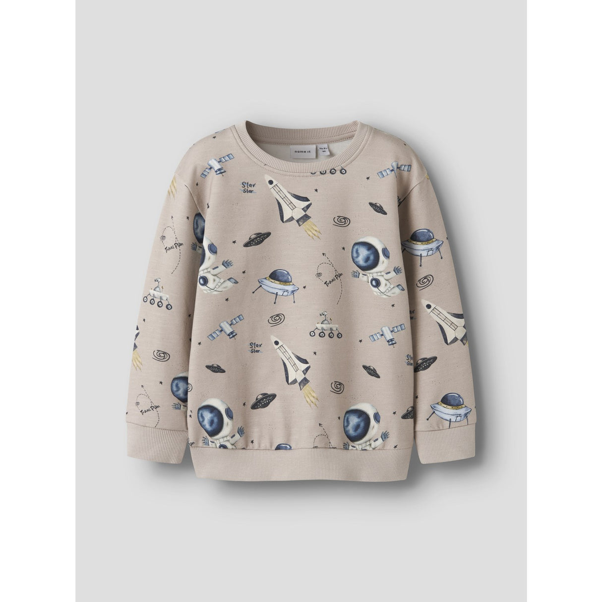 Name It Chateau Gray Nmmdace Ls Nreg Sweat Unb Box