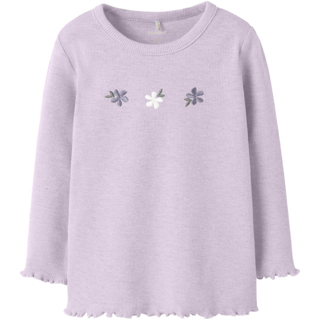 Name It Lavender Fog Nmfdari Ls Slim Top