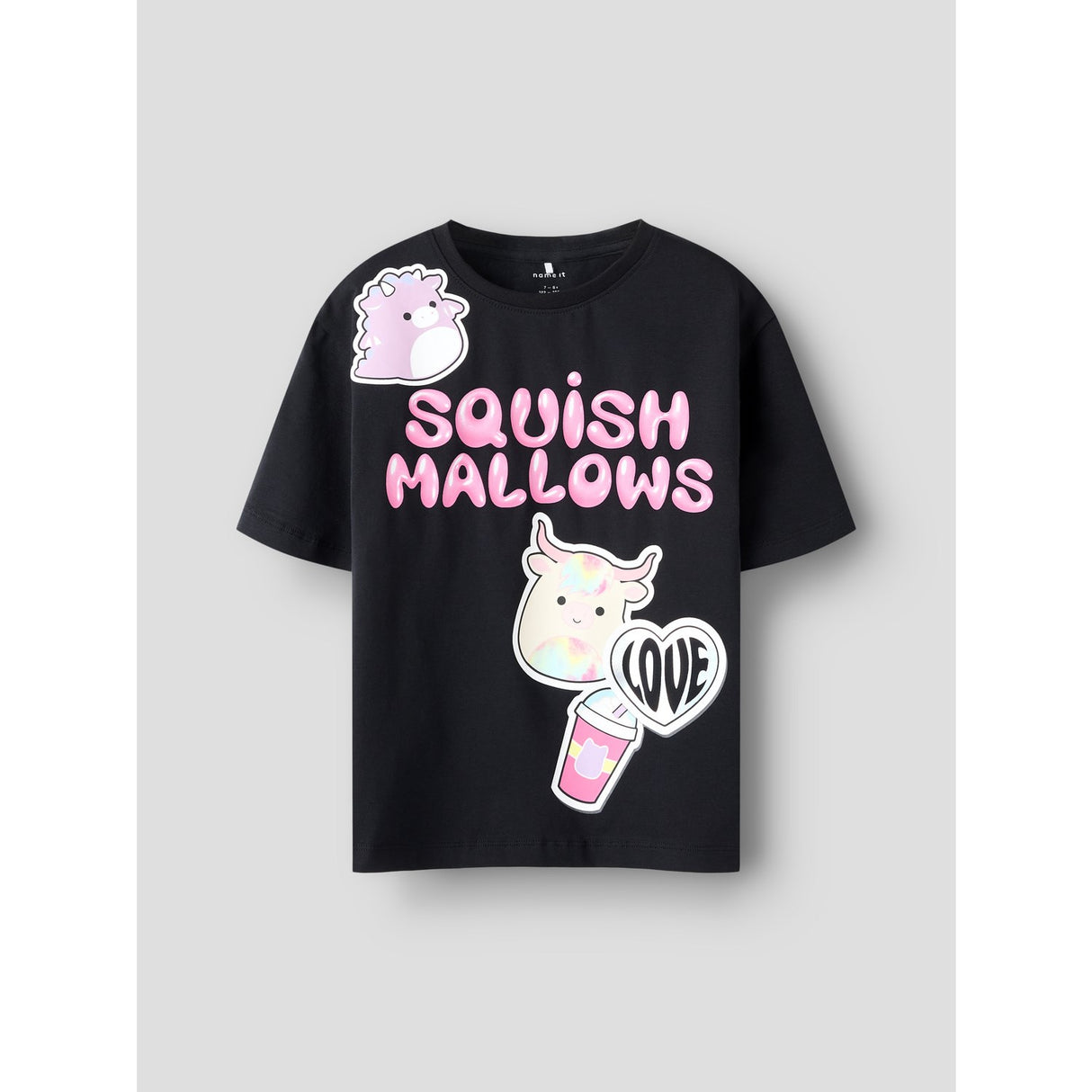 Name It Black Nkfmosa Squish Nreg Ss Top Box Bfu