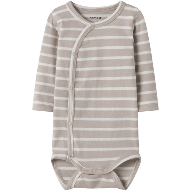 Name It Chateau Gray Nbnosuppa Ls Slå-om Body