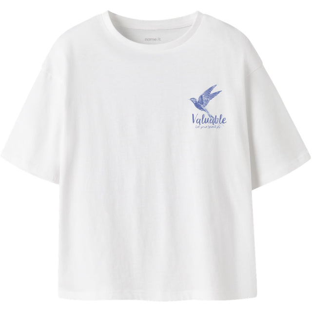 Name It Bright White Nkffrancine Ss Rlx Top Box