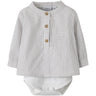 Name It Cloud Dancer Chateau Gray Nbmfar Ls Shirtbody