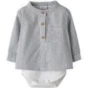 Name It Cloud Dancer Navy Blazer Nbmfar Ls Shirtbody