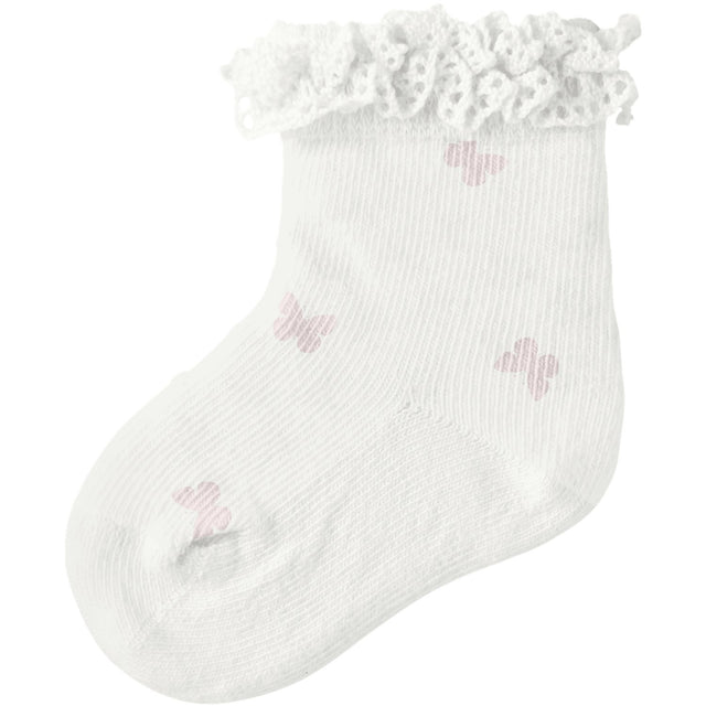 Name It Cloud Dancer Nbffutterfly Strømper